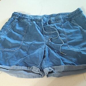 Aventura Blue Cargo Shorts with Elastic Waistband